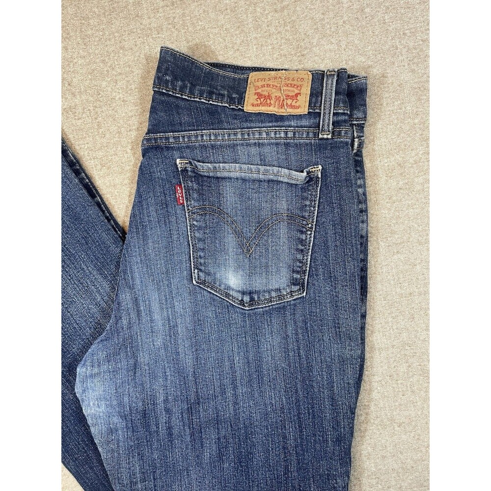 Levis 515 Womens Classic Bootcut 5 Pocket Denim Blue Jeans Size 12 *Flaws* - Picture 2 of 11